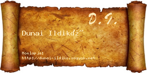 Dunai Ildikó névjegykártya